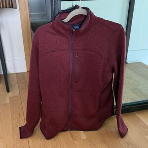 Old Navy Women’s Burgundy Sweater Full-Zip Jacket